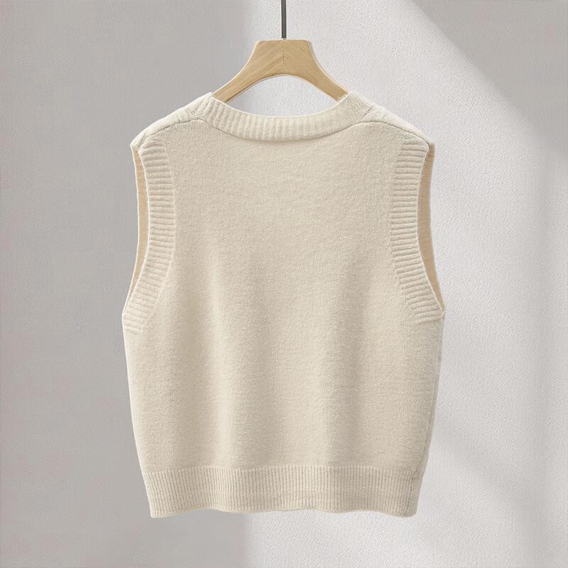 Women's Loose-Fit V-Neck Short Vest