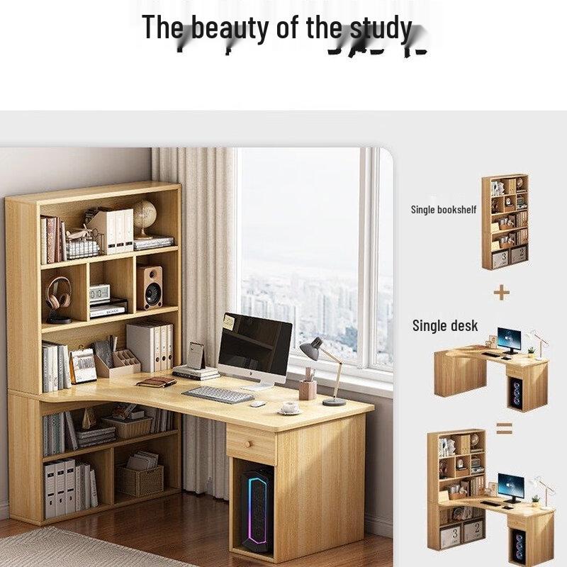 Shengbai Reversible Corner Desk with Storage