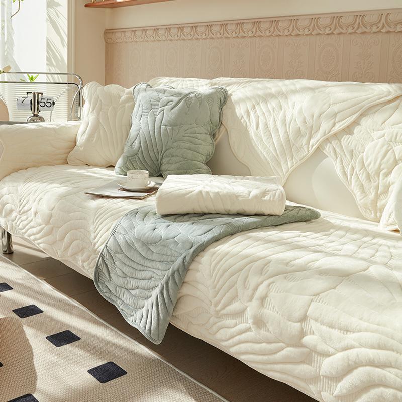 Зимняя подушка для дивана, зимняя плюшевая утолщенная новая нескользящая подушка, оптовая продажа, чехол для дивана, ткань