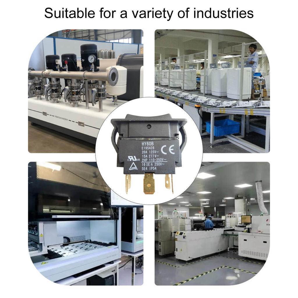 Промышленный 6-контактный кулисный переключатель 125/250 В 20/15 А кнопочные переключатели дуговой кнопочный переключатель для промышленного электропитания