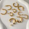 EMANCO Vintage Spiral Twist Hoop Earrings for Women Punk Party Earrings Trendy Gold Color Earrings Jewelry Pendientes