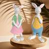 2шт. Изделия из смолы Mr. Кролик Украшение Милая Фигурка Животного Кролик Настольное Украшение Подарки Для Вечеринки