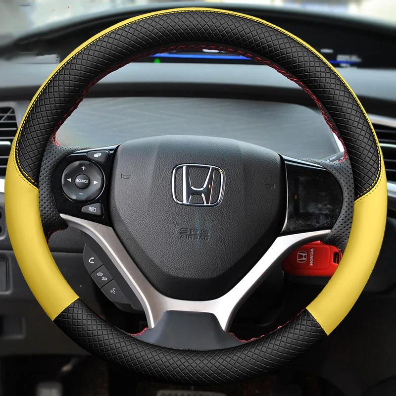 Car Steering Wheel Cover Anti-slip Braid Artificial Leather For Honda Civic Civic 9 2012 2013 2014 2015 Car AccessoriesYJ4