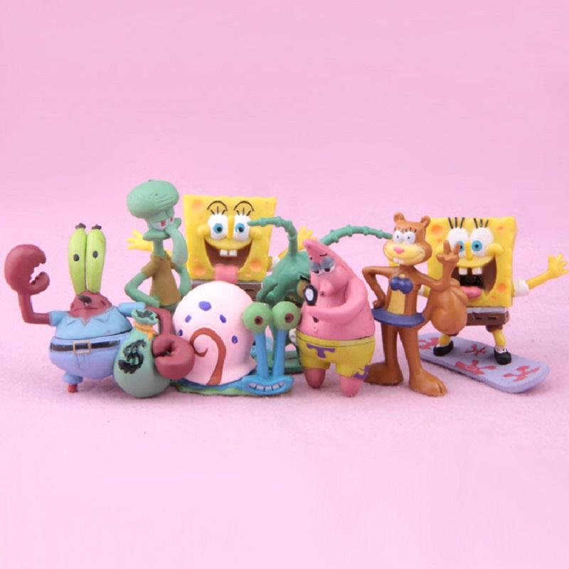 Versatile 8pcs Spongebob Squarepants Pvc Figure Toys With Patrick Star And Squidward