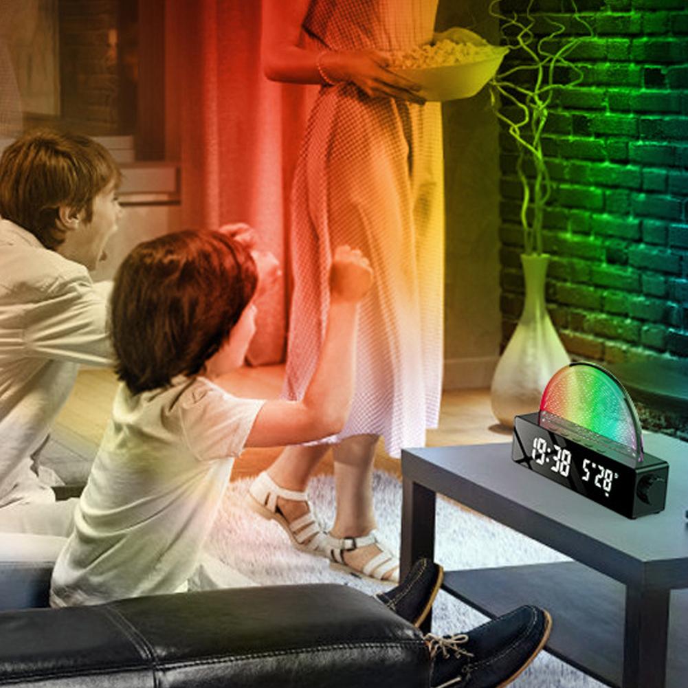 Colorful Alarm Clock Morning Wake Up Alarm Sunrise Simulator Bedroom Night Light Support 2 Wakeup