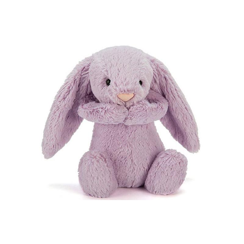 JELLYCAT Серия Кроликов Бонни Застенчивый Гиацинт Милая Фиолетовая Кукла Плюшевая Кукла Высота 18 см/31 см