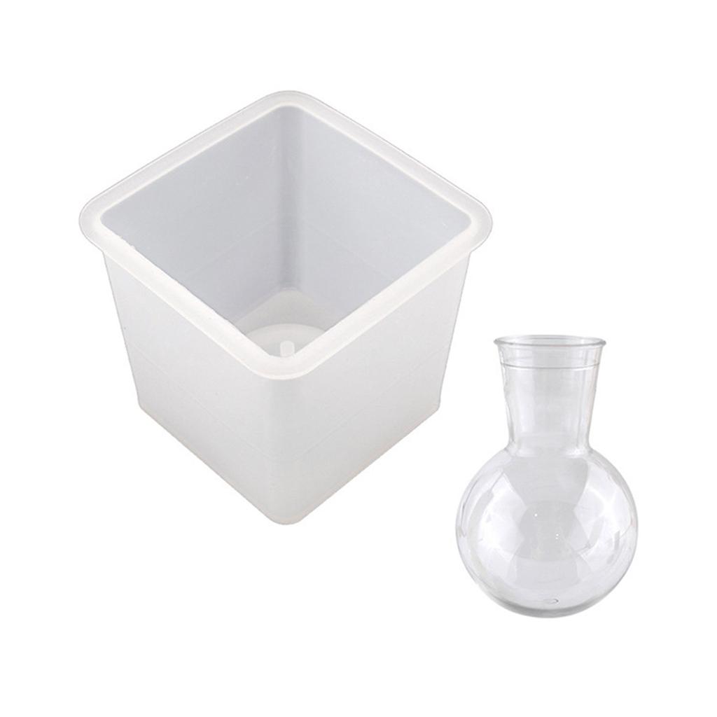 Круглые вазы из смолы, силиконовые формы для вазы, станция для размножения растений, 2 шт., силиконовая форма для вазы для гидропоники, держатель для цветов