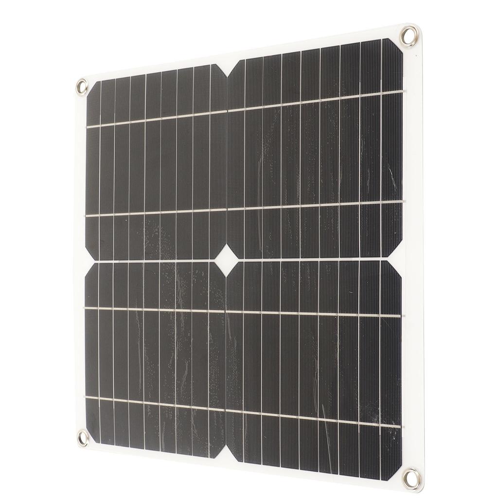 Solar Panel Monocrystalline Silicon Waterproof High Performance for RV Car Boat Trailer 20W 18V 30A