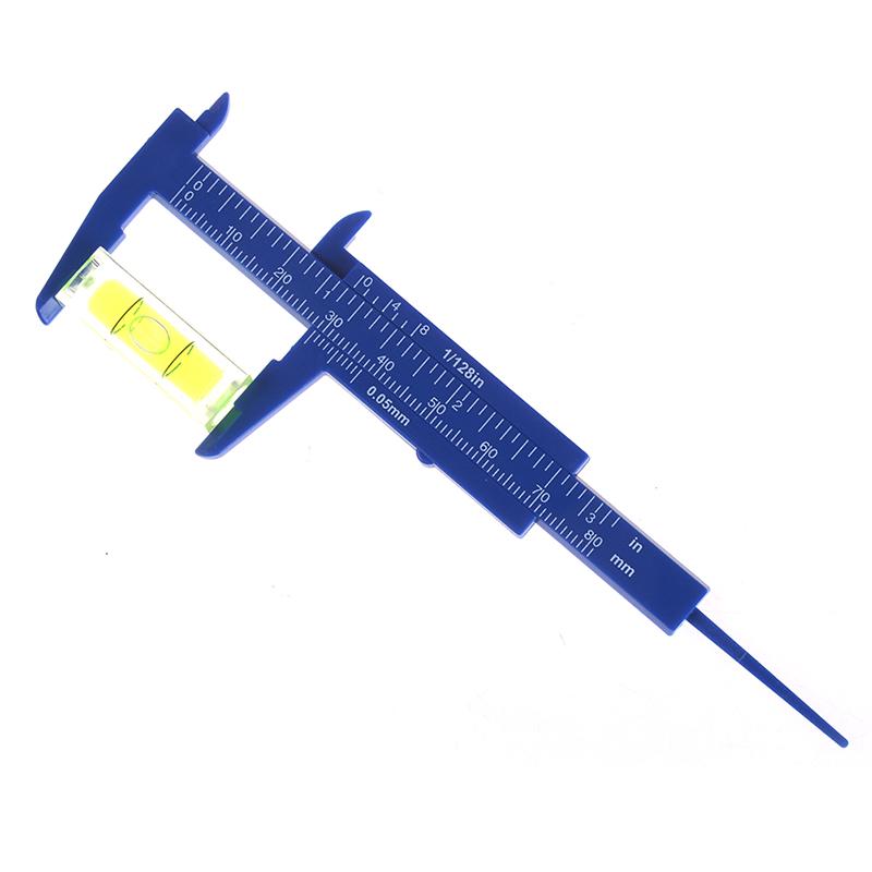 1 шт. Мини-раздвижной штангенциркуль с нониусом, пластиковая измерительная линейка, двойная шкала 80 мм