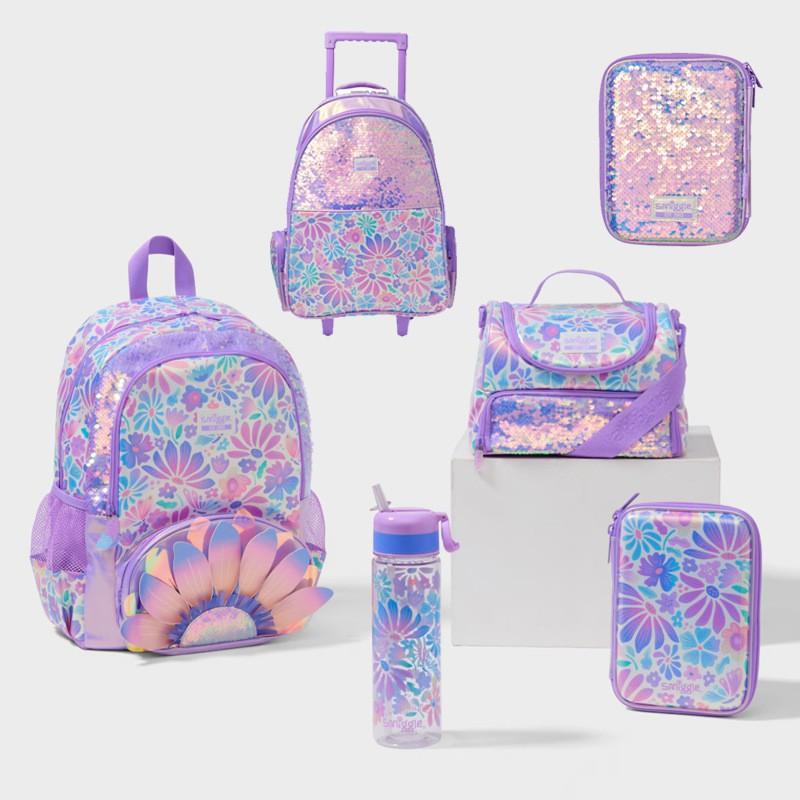 Школьный рюкзак Smiggle для детей, девочек, большая вместимость, мультяшный принт, нейлоновая сумка с лямками с воздушной подушкой, свежий сладкий стиль