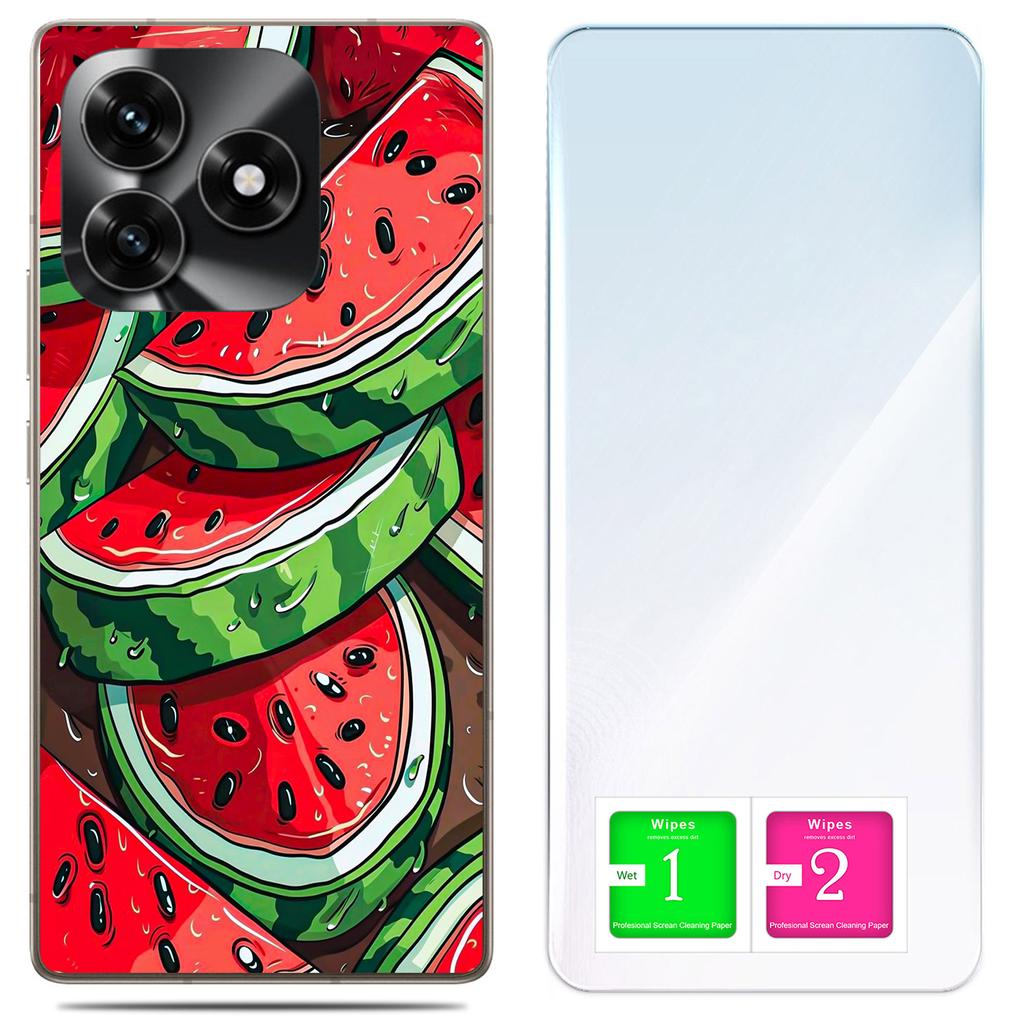 Etui Do Honor X5C Plus / X5C 4G Obudowa Foto Case Plecki Arbuz + Szkło 9H