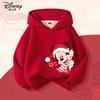 Christmas Mickey Minnie Print Children Hooded Sweatshirt Boy Girl Autumn Winter Daily Outdoor Casual Warm Soft Sportswear