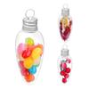 6/12/24Pcs 35ml Christmas Pendants with Screw Off Cap Fillable Clear Plastic Christmas Tree Light Bulb Hanging Decor for Party