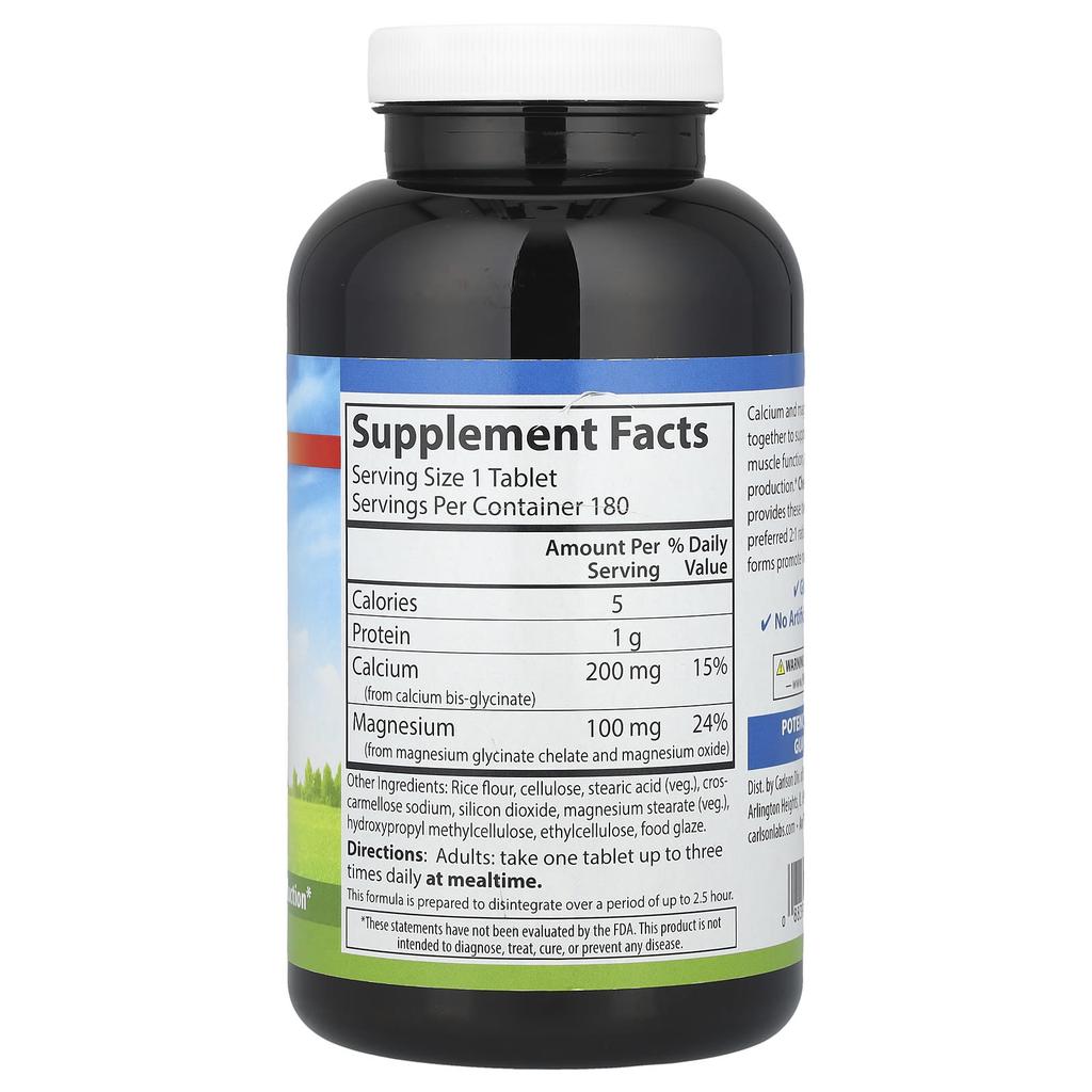 Calcium-Magnesium Calcium, 180 Tablets