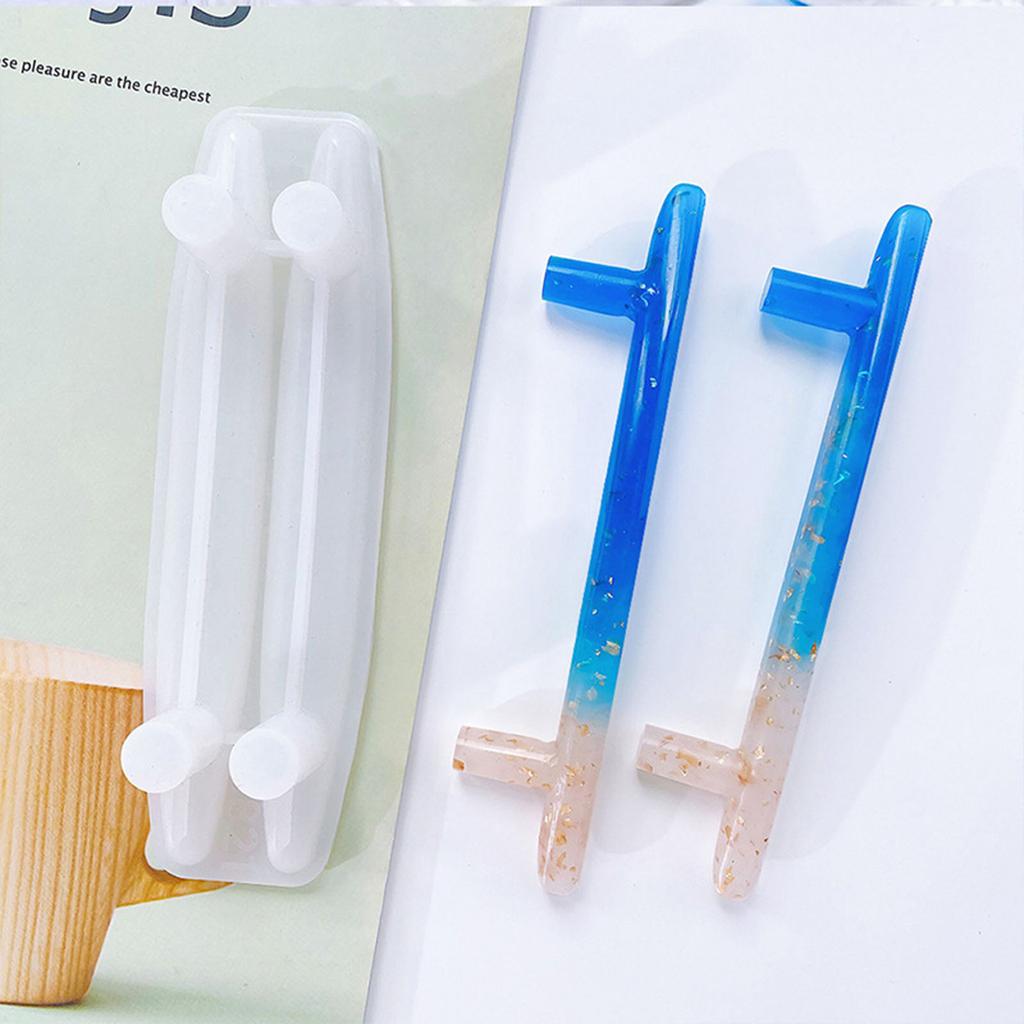 Форма для литья смолы для ручки подноса, форма из смолы для ручки подноса для подноса для сервировки, подноса для украшений, шкафа, буфета