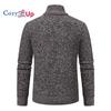 Cozy Up Осенние мужские толстые теплые вязаные пуловеры, однотонные водолазки с длинными рукавами, свитера с воротником на молнии, теплое флисовое зимнее пальто, удобная одежда