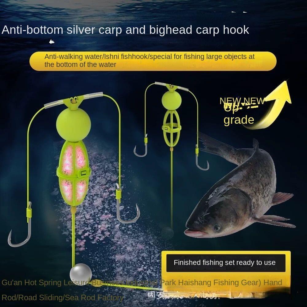String Hook Fishing Bait Cage Carbon Steel Fishing Spring Bait Cage Line Group Feeder Sinker Sea