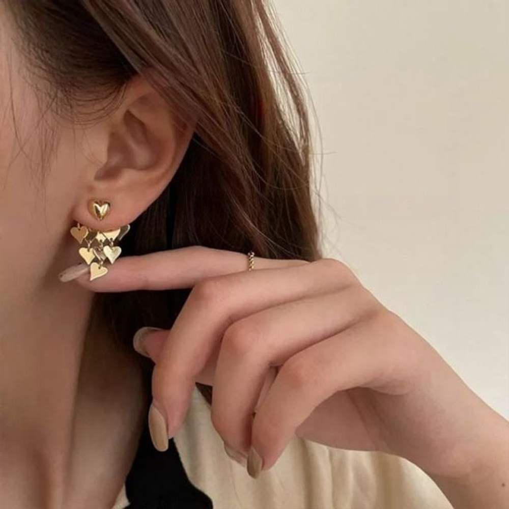 Golden Time Heart Daily Earrings