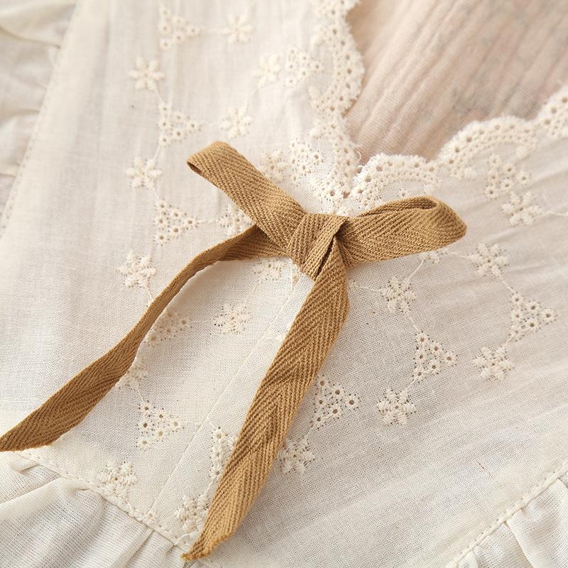 Summer Cotton Nightgowns for Women Short Sleeves Pajamas Soft Yarn Loose Pullover Nightdress