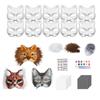 DIY Therian Masque Kit Blank Hand Painted Half Face Cat Fox Masque