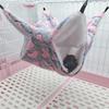 Двухъярусная клетка для хомяка, спальный гамак с принтом, одежда для морской свинки, кровать, гамак для грызунов, клетка, домик