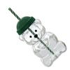 Bear Straw Cup Baby Cute Mug Borosilicate Glass for Coffee Milk Tea Drinks with Lid 20oz