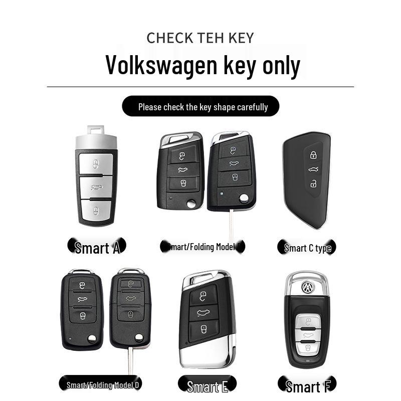 Прозрачный чехол для ключа для Volkswagen Passat и Magotan CC, Совместим с новыми моделями, Унисекс, Полностью закрытый