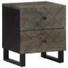 VidaXL Bedside Table Black 40x33x46 Cm Solid Mango Wood, Side Table, Bedside Cabinet, Side Table for the 4017682
