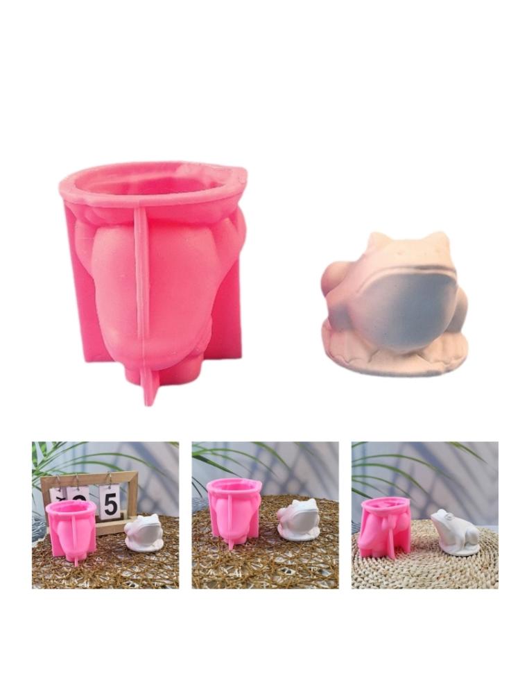 Silicone Crafting Mold Ornaments Moulds Frogs Shape Silicone Sculptures Moulds Figurine Molds Silicone Texture for Craft