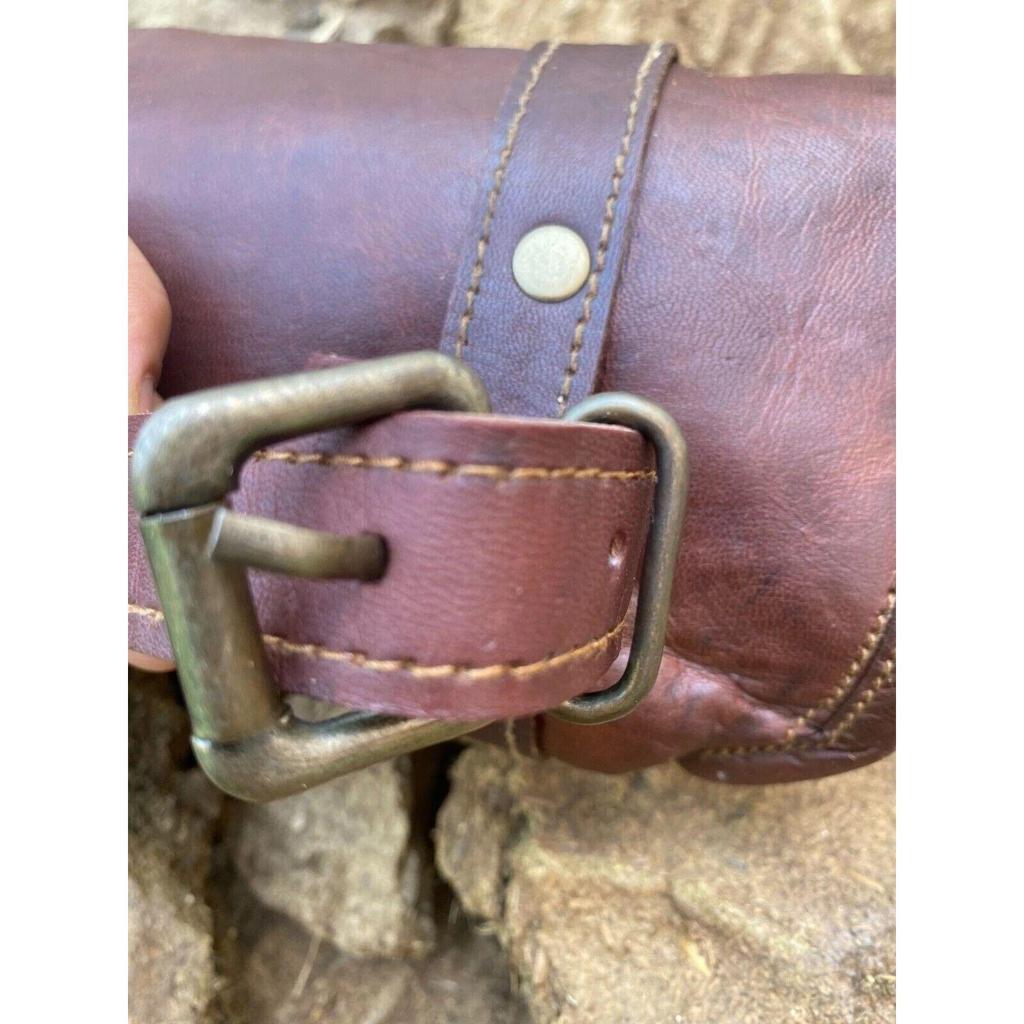 Motorcycle Leather Tool Bag Motorbike Tool Roll Saddle Storage Bag