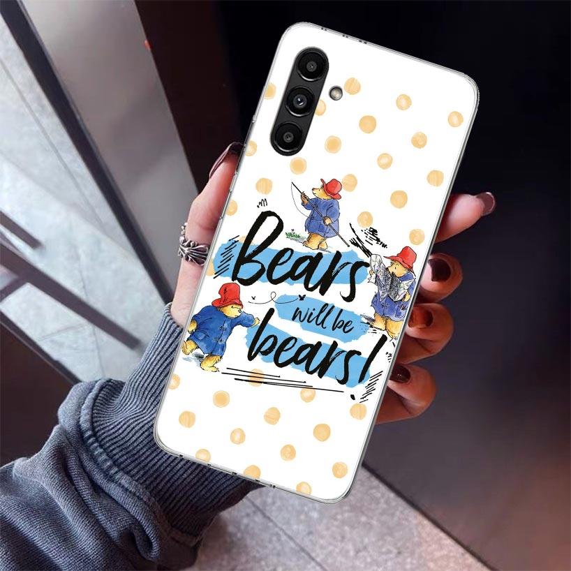Cute P-PaddingtonS Bear Phone Case For Samsung Galaxy A17 A16 A15 A14 A13 A57 A56 A55 A54 A53 A37 A36 A35 A34 A33 A26 A25 A24 A2
