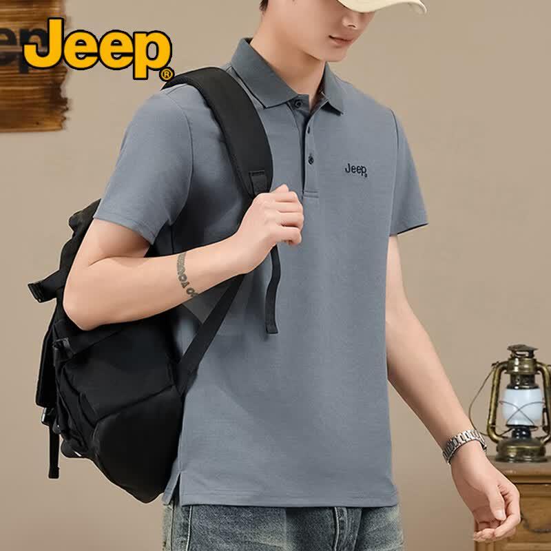 Jeep Мужская летняя дышащая рубашка-поло с эффектом прохлады