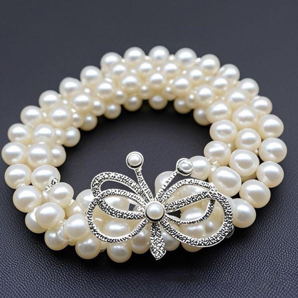 Pearls and Rhinestones Butterfly Pearl Belt  For Skirts Dress Top Sweater Coat