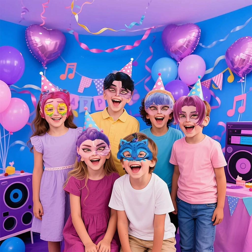 Anniversary Celebration Pography Accessories Little Girl Kpop Hunter Mask Children's Festival Super Eye catching Prop