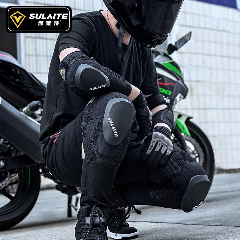 Motorcycle Knee Pads Elbow Guards Off-Road Riding Protection Set Adults Nylon Kevlar TPU Armor Gear