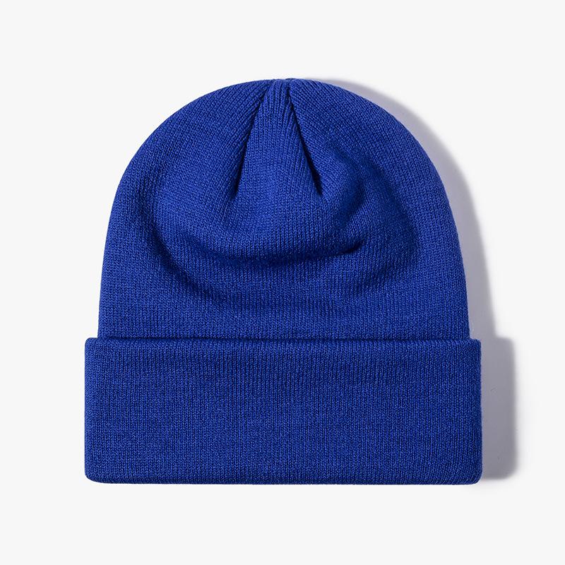 Hat Women's Wool Versatile Hexagonal Light Board No Edge Curling Cold Hat Autumn and Winter Outdoor Warm Thickened Men's Knitted Hat