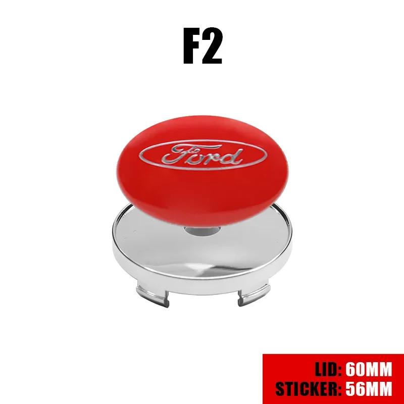 4pcs 60mm Car Styling Wheel Hub Center Caps Rim Cover Badge Emblem For Ford ST Focus Fiesta Ranger Mondeo Kuga Mustang Transit