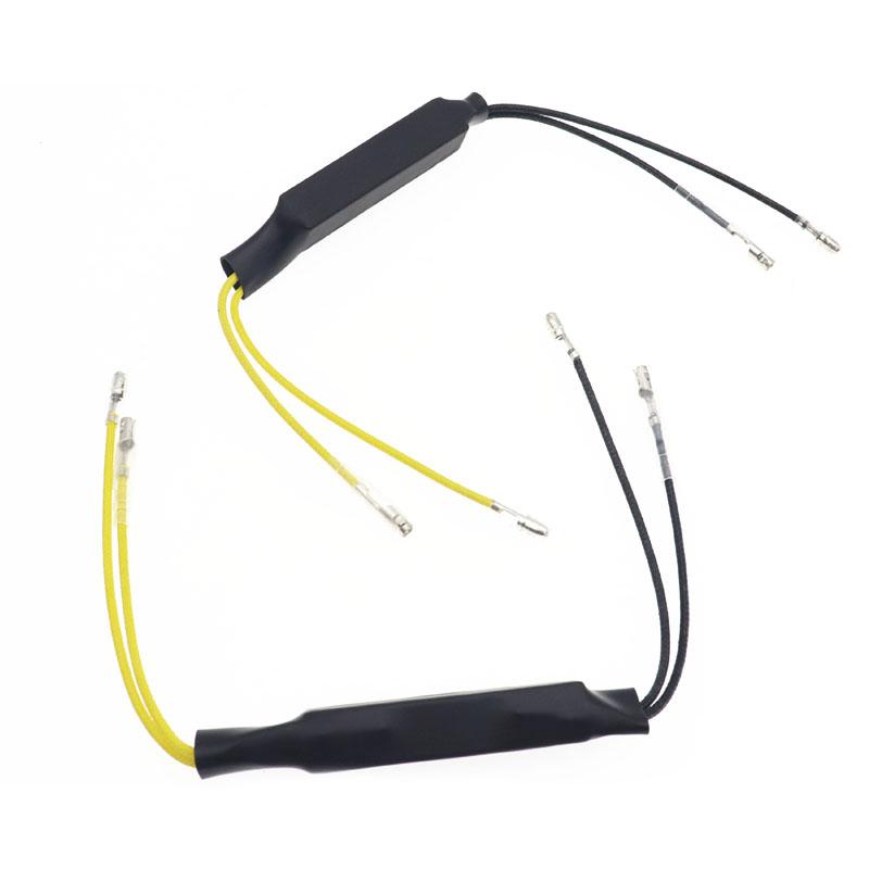 1 Pair Motorcycle Flasher LED Turn Signal Lights AMS Cement Indicator Load Resistor 12V 21W Fault Decoder Solve Blinker Error 26 Ohm