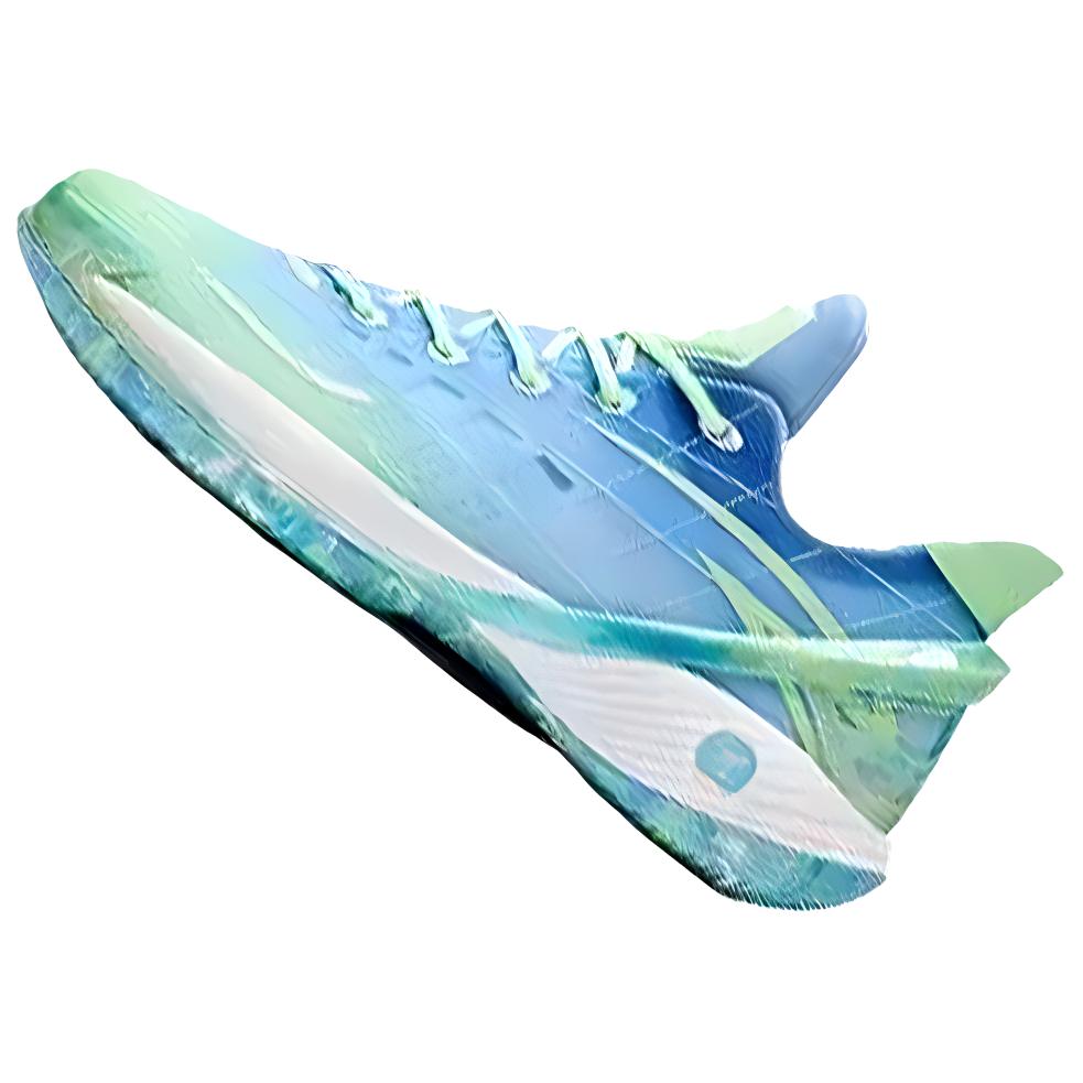 Anta Легкая серия удобных простых амортизирующих нескользящих низких баскетбольных кроссовок для мужчин сине-зеленого цвета 112421614-4