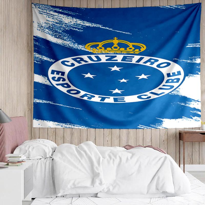 Cru-zeiro Esporte Club Crest Printed Printed Tapestry, for Bedroom,Livingroom, dormitory, Large Wall Decor, Fabric Decor Fan Birthday Gifts