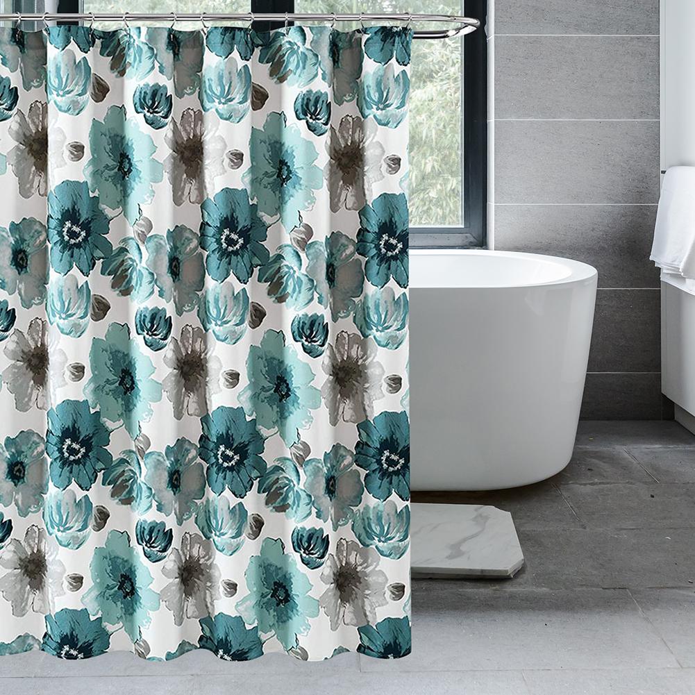 Bohemian Shower Curtain Watercolour Plant Colorful Flower Modern Simple Home Bathroom Decor Fabric Bath Curtains With Hooks