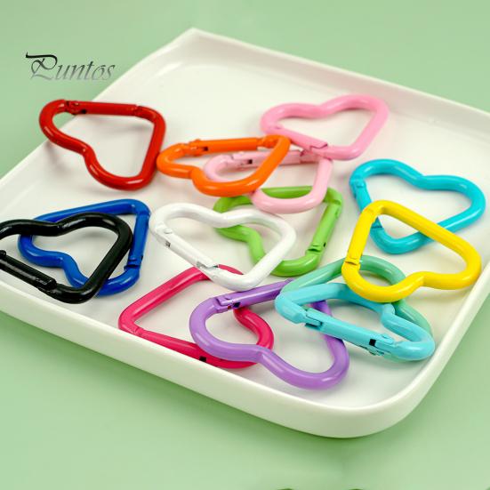 12 шт. карабинов в форме сердца, прочный сплав, брелок, зажим, пружинный крючок, пряжка для рюкзака, бутылка для воды, аксессуары для кемпинга на открытом воздухе