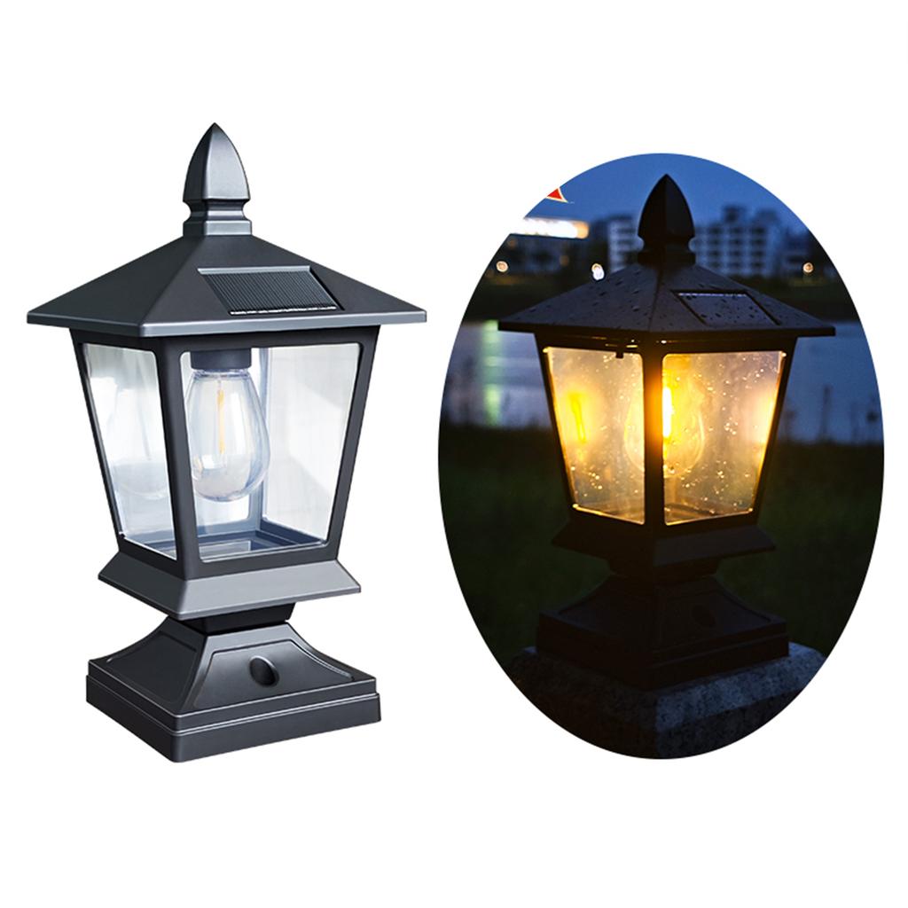 Solar Garden Light Garden Villa Pillar Light Fence Outdoor Waterproof Landscape Light Pillar Light