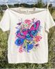 Butterfly Shirt Floral Animal Shirt Wildflower Tee Summer Shirt Flower Print Shirt Gift For Her Graphic Tee Colorful Shirt Vacation Shirt