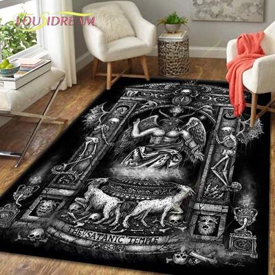 Сатана, демон, черепа, коврик для спиритической доски, напольный коврик для спиритических сеансов, коврик для Хэллоуина, домашний декор, ковер для ванной комнаты, коврики для спальни, гостиной