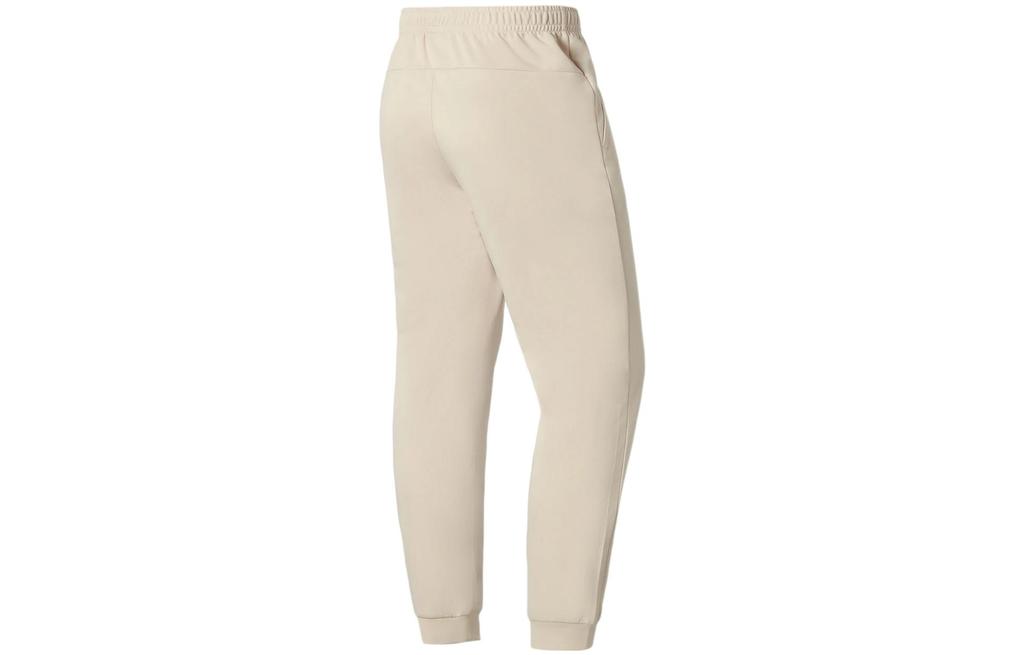 Men's Pants Li-Ning Fitness Series Knitted Sweatpants Men's Oat Gray Moderate Cuffed Pants