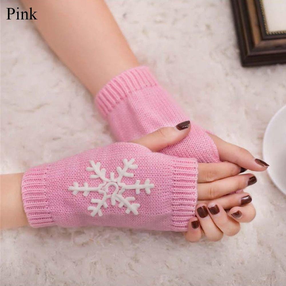Keep Warm Knitted Gloves Thick Mittens Fashion Half Finger Gloves Autumn Winter