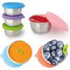 50ml Sauce Container Leakproof Reusable Pack Sauces Stainless Steel Dipping Sauce Cup with Silicone Lid for Lunch Box