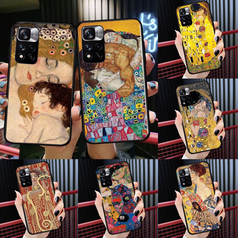 Чехол для телефона Xiaomi Redmi 13C 10C 12C 14C Redmi Note 14 13 Pro 12 11 9 10 9S 10S 11S 12S с картиной Густава Климта "Поцелуй"
