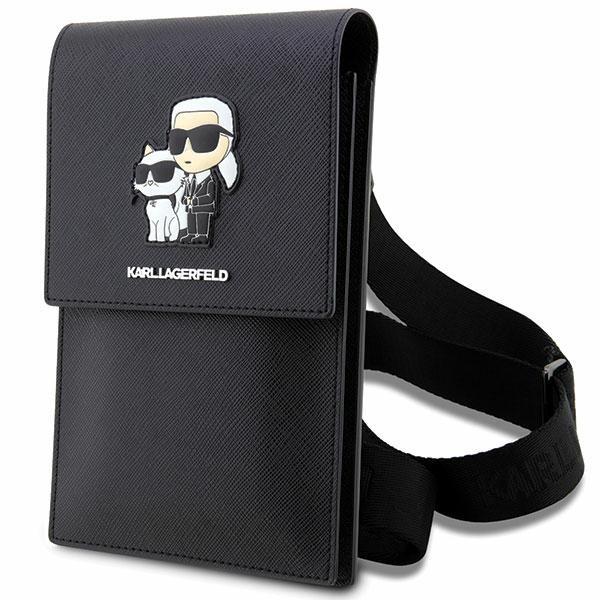 Сумка Karl Lagerfeld Saffiano Karl & Choupette Черная